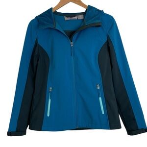 Free Tech Teal Blue & Gray Soft Shell Jacket